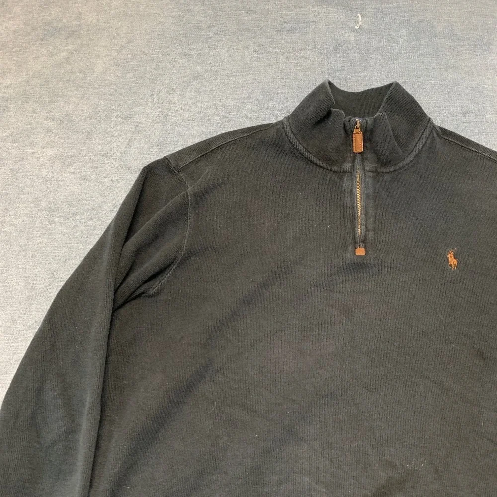Polo Ralph Lauren Estate-Rib Sweater Mens Large Faded Black Super Soft Knit Pony